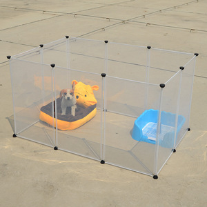 <span class=keywords><strong>Chat</strong></span> petit chien clôture pliante d'intérieur pour animaux de compagnie en plastique pour animaux de compagnie - Product Image 4