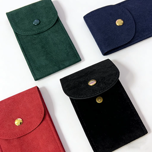Soft Velvet Oval <b>Watch</b> Storage Pouch Snap Button Closure Anti Scratch Lining Portable Travel <b>Watch</b> Protective Organizer Bag - Product Image 1