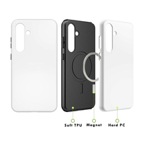 Coque de téléphone personnalisée en TPU PC résistant à la chaleur, sublimation, 3D, pour Samsung Galaxy S24 Ultra S24 Plus, coque magnétique
