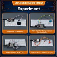 Kit de démarrage carte de développement ESP32 en stock avec WiFi, pour plateau de prototypage 830 points, capteurs, module relais, écran OLED – Kit électronique DIY