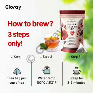 La miscela di erbe personalizzata supporta il tè per la salute del cuore che migliora la funzione dei vasi sanguigni - Product Image 5