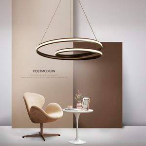 Lámparas modernas blancas y negras para sala de estar, candelabro colgante de diseño nórdico para comedor, luz LED en espiral - Product Image 4