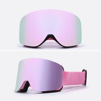 Lunettes de ski magnétiques sans monture, protection UV, pour sports de neige, logo personnalisé, vente en gros d'usine