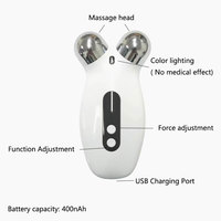 Appareil facial à micro-courant pour raffermir la peau, lifting en V, massage par vibration électrique, outil de sculpture du cou à rouleaux 3D