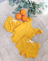Célèbre Marque Enfant Bébé Trois Pièces String Bikini Ensemble Designer Maillots De Bain String Bikini Ensemble Maillot De Bain Vêtements De Plage Micro Mini Bikini