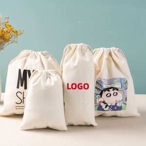 Sacs de rangement à cordon de serrage YOUQU grande capacité, durables, en toile, motif lettres, pour l'organisation de la maison, taille personnalisée, usage quotidien, aliments - Product Image 1