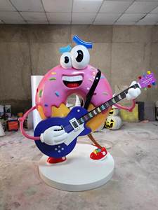 Escultura de León de Dibujos Animados para Exhibición sin Mantenimiento, Figura de Fibra de Vidrio Pintada a Mano, para Ocio al Aire Libre, Lectura en Biblioteca, Forma Irregular - Product Image 6