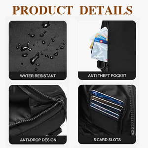 Bolso <span class=keywords><strong>Bandolera</strong></span> Pequeño Deportivo y Casual de Moda, Tejido de Nailon Impermeable para Hombre y Mujer - Product Image 6