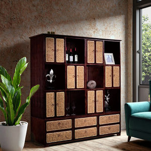 Contemporanea Bali naturale in Rattan legno libreria decorativa per la casa e per l'uso di appartamenti - Product Image 2