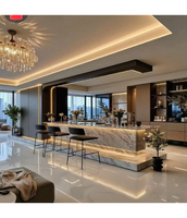Comptoir de bar pour la maison en marbre naturel de luxe