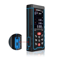 Télémètre laser couleur SW-S100 100m avec niveau à bulle, outil de mesure de surface/volume