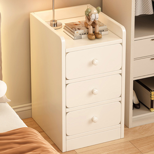 Mesita de Noche Moderna de Madera Maciza Estilo Europeo para Dormitorio de Hotel con 2 Cajones - Product Image 2