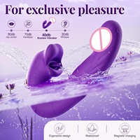 Vibrateur 3-en-1 à léchage, morsure et tapotement, avec stimulation du point G et du clitoris, en forme de dildo creux – Nouveauté promotionnelle