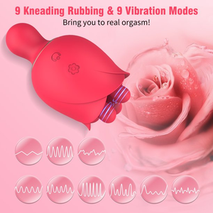 Vibrador de Clítoris de Alta Calidad con Forma de Rosa, Resistente al Agua IPX7, Recargable por USB, Estimulador de Clítoris y Masajeador de Pezones para Mujeres - Product Image 4
