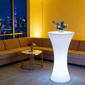 Mesa de <span class=keywords><strong>Bar</strong></span> LED Recargable e Impermeable, Mesa Alta Luminosa para Jardín, <span class=keywords><strong>Bar</strong></span>, Fiestas y Eventos al Aire Libre - Product Image 6