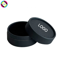 Boîte à bijoux ronde haut de gamme en deux parties avec impression de logo personnalisée, finition mate de luxe, emballage cadeau pour bagues, boucles d'oreilles, colliers