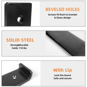 Support <span class=keywords><strong>d</strong></span>'étagères noir bricolage L J Support <span class=keywords><strong>d</strong></span>'<span class=keywords><strong>angle</strong></span> robuste industriel rustique flottant en fonte métal support <span class=keywords><strong>d</strong></span>'étagère murale en acier massif - Product Image 3