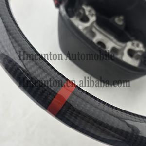 Volant de direction en cuir perforé en fibre de carbone pour Dodge Challenger SRT – Vente chaude en gros - Product Image 3