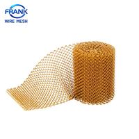 Rideau de fenêtre décoratif en maille de fil d'aluminium tissé à la chaîne, tissage uni