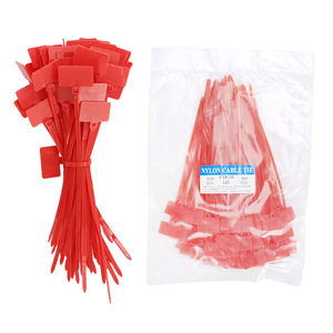 3.5X150mm セルフロック式、カスタマイズ可能なカラーマーカーケーブルジッパーネクタイラベル、高品質、壊れにくい - Product Image 1