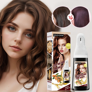 Tinte para el Cabello Negro sin Amoníaco con Aceite de Argán OEM ODM, Champú Tinte para el Cabello Castaño Oscuro Black Magic para Uso Doméstico con Peine - Product Image 4