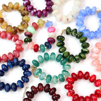 Bracelet vintage en résine texturée tourbillonnante multicolore avec perles abacus épaisses pour femme