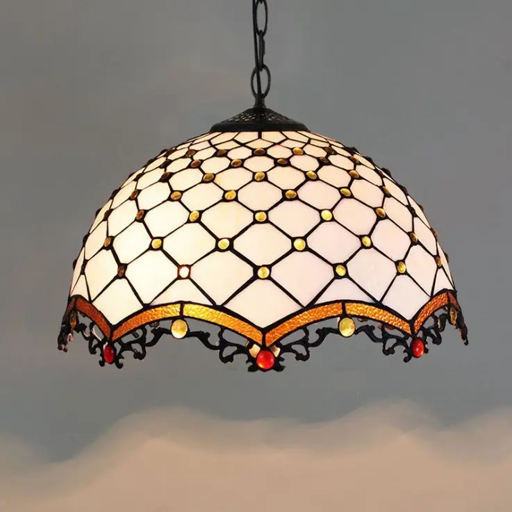 Lámpara colgante con diseño de libélula de alta calidad, lámpara colgante de libélula antigua hecha en china, pantalla de lámpara de vidrio manchado