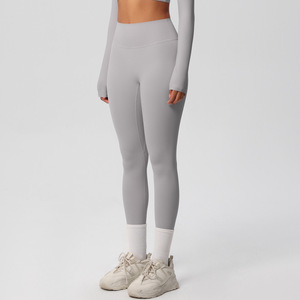 Pantalons de yoga Lulu, même style, nouveaux leggings de <span class=keywords><strong>fitness</strong></span> à effet push-up, brossés, à séchage rapide, amincissants, pantalons de survêtement serrés avec motif uni - Product Image 4