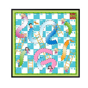 Serpents et échelles personnalisés en usine jeu de société pour enfants impression personnalisée accessoires de plateau De jeu vierge Juegos De Mesa Personalizados - Product Image 1