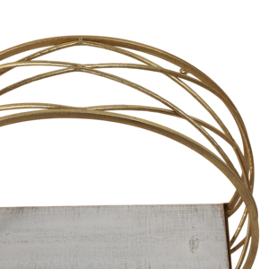 Mensola circolare da parete in metallo, organizer rotondo da appendere per soggiorno o camera da letto, decorativa in ferro - Product Image 5