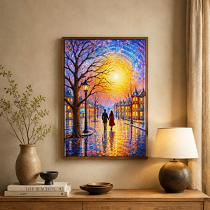 Puzzle personnalisé Mosaïque Romantique Street Dusk 1000 pièces 700x500mm Planche grise Impression HD Découpe de précision Finition mate Boîte cadeau OEM - Product Image 6