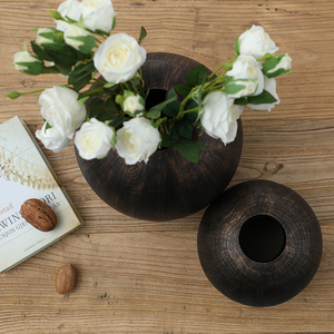Vente en gros de <span class=keywords><strong>Vase</strong></span> artisanal en résine, Art décoratif de luxe pour la maison, <span class=keywords><strong>Vase</strong></span> à fleurs de Table ronde - Product Image 5