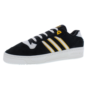 รองเท้า Adidas Rivalry Low สำหรับผู้ชาย สีดำคอร์ ไวท์คลาวด์ ทีมคอลเลจโกลด์ สไตล์บาสเก็ตบอล - Product Image 1