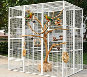 Cage d'élevage extensible pour villa, grande cage à oiseaux robuste et sécurisée, idéale pour chats, chiens, <span class=keywords><strong>pigeons</strong></span>, paons - Product Image 4