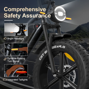 คลังสินค้ายุโรป JANSNO X50-17 City EBIKE จักรยานไฟฟ้าขนาด 20 นิ้ว 250W 48V 17AH 7 สปีด จักรยานไฟฟ้าล้อโตสำหรับในเมือง - Product Image 6