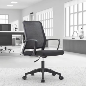 Chaise de bureau ergonomique moderne avec conception de levage pivotante et réglable en hauteur, siège en tissu maillé-pour PDG - Product Image 2