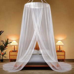 Lit à baldaquin style princesse pour lit queen et king size, <span class=keywords><strong>moustiquaire</strong></span> ronde - Product Image 6