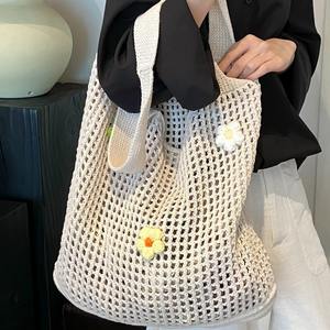 Nouveau sac fourre-tout en tricot à grande capacité tendance automne/hiver pour femmes, sac à bandoulière polyvalent - Product Image 4