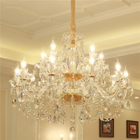 Lustre moderne de luxe en cristal K9 pour salon, décoration de mariage, luminaire suspendu en verre pour hôtel, éclairage intérieur