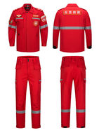 Fabricant de vêtements personnalisé uniforme réfléchissant de sauvetage d'urgence uniforme de pompier de sécurité vêtements de travail
