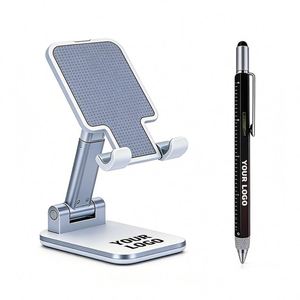 Custom Logo Promotional Wholesale Business Gift Foldable Office Desktop Cell <b>Tablet</b> <b>Stand</b> Adjustable Mobile Phone Holder - Product Image 1