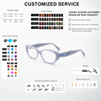 Expédition sous 24 heures, lunettes optiques en acétate durables fabriquées à la main avec ornement, montures de lunettes de luxe haut de gamme pour un usage quotidien