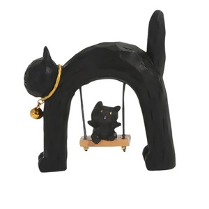 Figura Coleccionable de Gato en Columpio, Caja Sorpresa, Decoración de Escritorio de Resina, Regalo, Escala 1:24 - Product Image 5