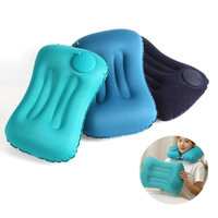Oreiller de voyage gonflable compressible, coussin de bureau, oreiller carré gonflable, oreiller gonflable portable et pliable pour l'extérieur