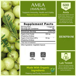 VC 폴리 페놀 아말라키 인도 구스베리 트리 팔라 캡슐 보충제 용 아유르베 다 허브 제품 - Product Image 6