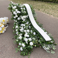 Mesa de espuma floral artificial, decoración de boda, flores artificiales, fila de flores artificiales decorativas, flor artificial Wed