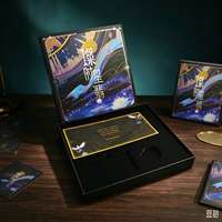 Boîte cadeau rigide de luxe à imprimé anime étoilé, boîte d'emballage personnalisée pour cartes de jeu, marchandises