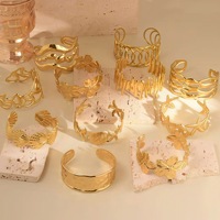 Gelang Baja Anti Karat Trendi dan Chic dengan Desain Geometris, Hasil Akhir Berkilau Tinggi, Cocok untuk Semua Warna Kulit, Hadiah yang Layak, Kemewahan Sehari-hari, Unisex