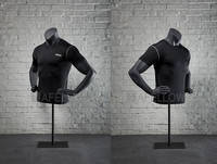 Mannequin Torse Masculin Premium NI-6, Mannequin Demi-Corps Musclé en Fibre de Verre pour Vitrine de Magasin de Vêtements de Sport