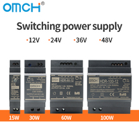 OMCH-Fuente de alimentación conmutada personalizable, serie DIN SMPS, 5V, 12V, 24V, 48V, 2.4A, 1.25A, 0.63A, 0.32A